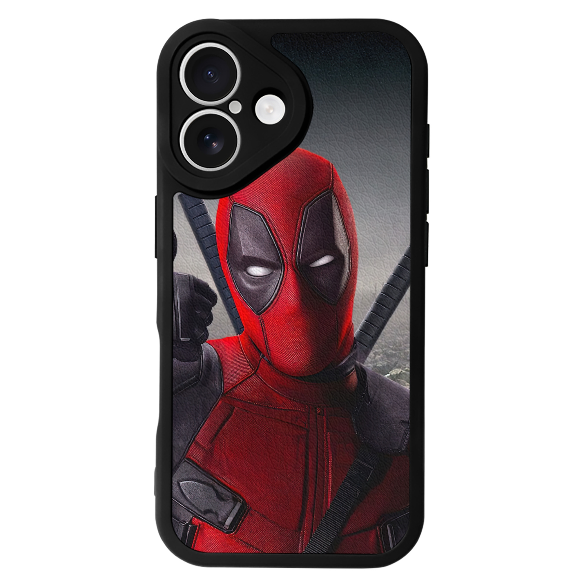 （画像用） Deadpool デッドプール 【iPhone 16シリーズ対応】シリコンスマホケース（レザー調） 材質：シリコン